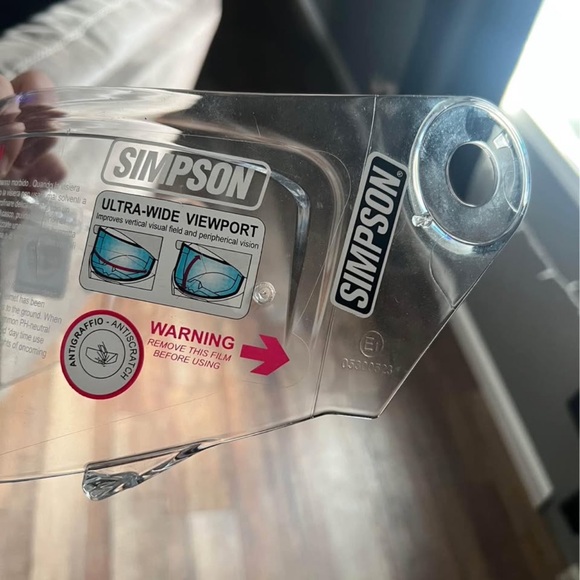 Simpson Motorcycle Mod Bandit Helmet Replacement Shield - Clear - Picture 4 of 4